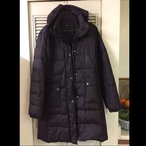 Tommy Hilfiger size L dark brown coat/long jacket